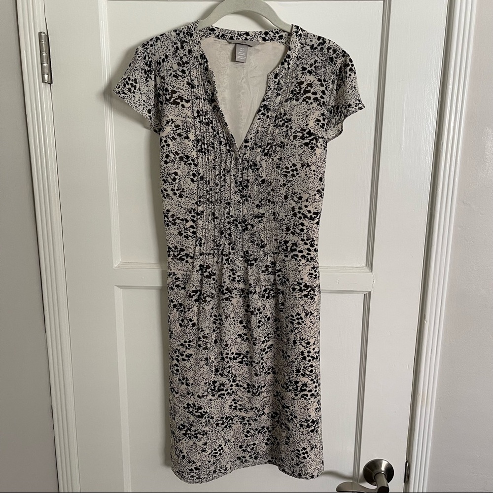 Black and White Flower Print Dress